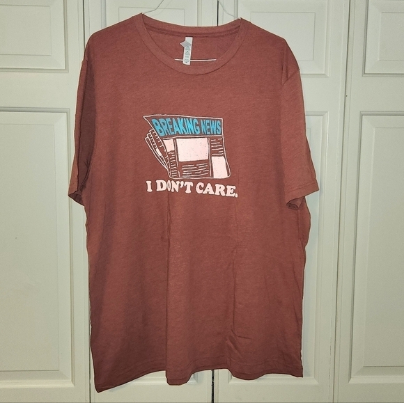 NEW NWOT Breaking News I Don't Care Graphic Tee Shirt 3X by Smartass & S… - Picture 2 of 7
